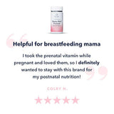 Best Nest Wellness - Mama Bird Postnatal -Vitamina posnatal, una vez al día, hecha con alimentos enteros, mezcla orgánica, L-metilfolato (ácido fólico) y metilcobalamina (B12), fácil de tragar, 100 % vitamina natural (30 unidades), 1