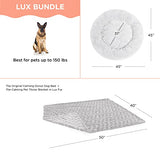 Cama original para perros con forma de dona piel sintética