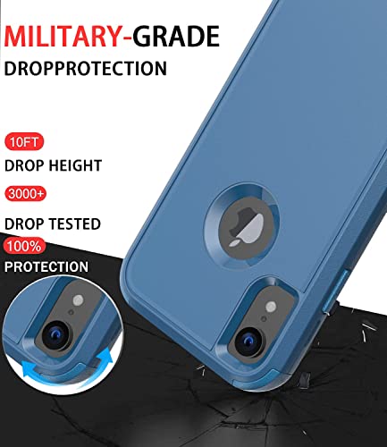 Diverbox for iPhone Xr Case [Shockproof] [Dropproof] [Dust-Proof],Heavy Duty Protection Phone Case Cover for Apple iPhone XR (Blue)
