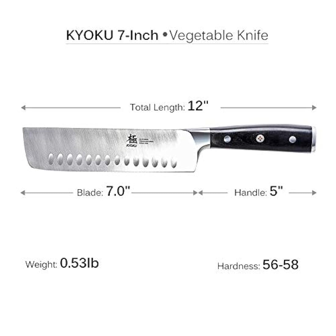 Oshun 7 asiático cuchillo de verduras ThyssenKrupp acero