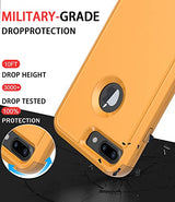 Diverbox Funda para iPhone 8 Plus, iPhone 7 Plus [a prueba de golpes] [a prueba de gotas] [a prueba de polvo], funda de protección resistente para Apple iPhone 8 Plus y 7 Plus (amarillo)