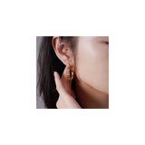 Aretes Aros de argolla con varilla de plata para mujeres