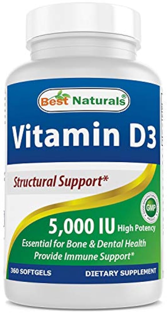# 1 Vitamina D3 Suplemento por Mejor Naturals – gmo-free, preservative-free, grado de USP Natural Vitamina D, 1, 1