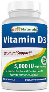 # 1 Vitamina D3 Suplemento por Mejor Naturals – gmo-free, preservative-free, grado de USP Natural Vitamina D, 1, 1