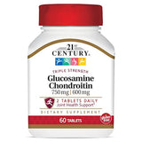 Siglo XXI Glucosamina 750 mg y Chondroitin 600 mg tabletas de triple Fuerza, 300 Count, 22476, Pastillas, 1, 1