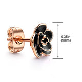 chapado en oro negro  pendientes para mujer