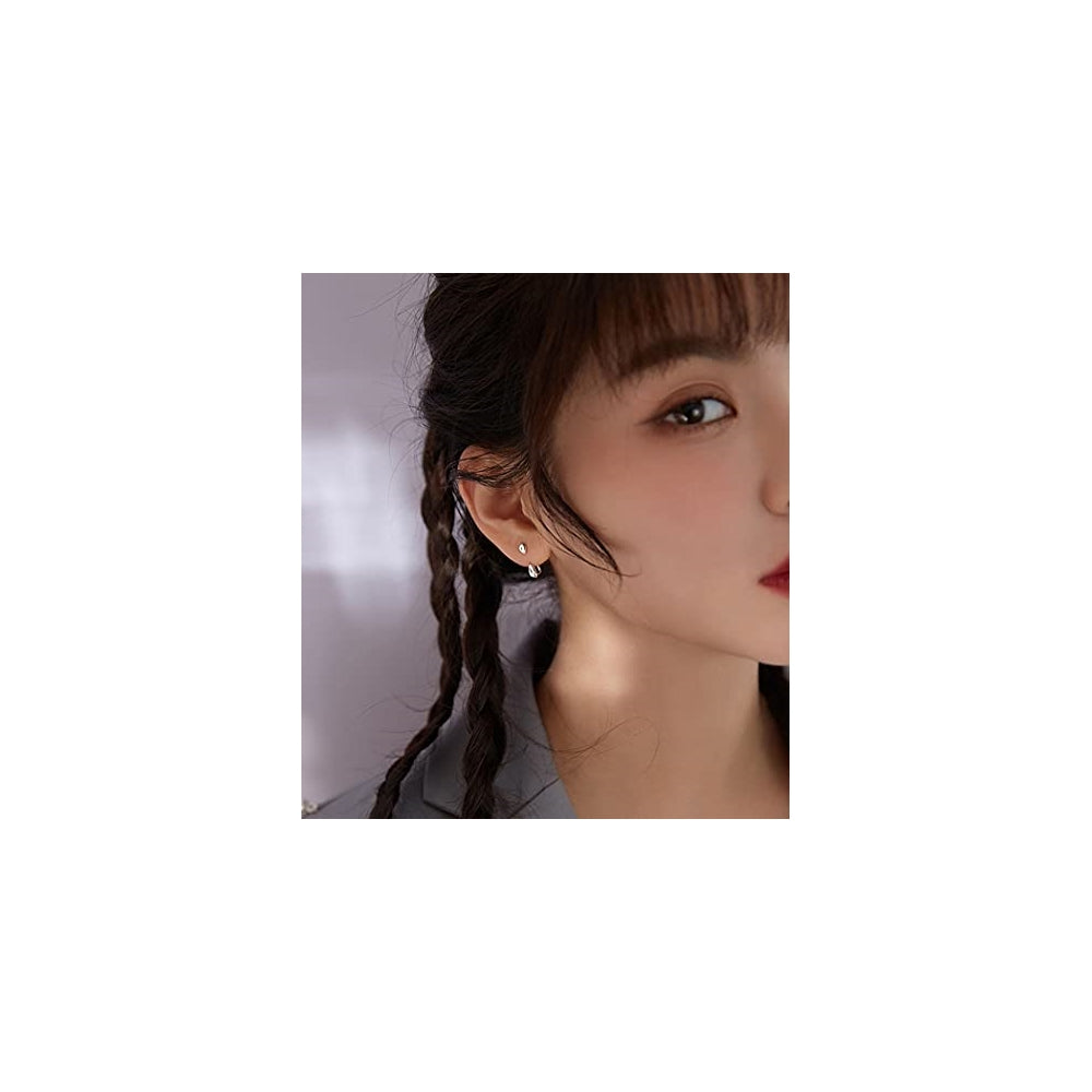 Aretes de gota de plata para mujeres