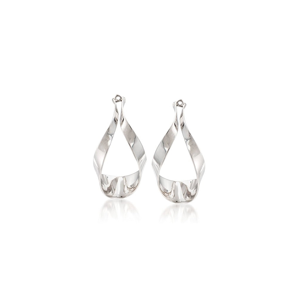 Aretes de plata de ley con lazo