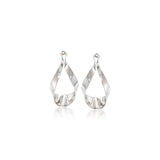 Aretes de plata de ley con lazo