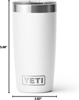Taza YETI Rambler 10 oz, Acero Inoxidable, Blanco