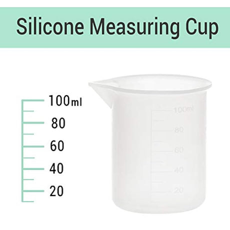 100ml Resin Measuring Cups, Gartful 9PCS 3 oz Graduated Silicone Resin Mixing Cups, Nonstick Reusable Stir and Pour Tools for Epoxy Resin, Jewelry Casting Molds, Acrylic Paint Pouring, Cup Making