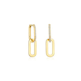 Aretes de aro de oro de 14 quilates para mujer convertibles