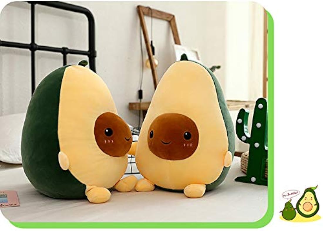 BOOBI - Almohada de peluche con diseño de aguacate (9.1 in)