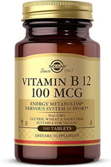 Solgar - Vitamina B12, 100 mcg, 100 tabletas