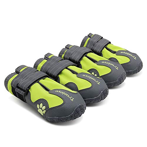MOKCCI Truelove - Botas impermeables para perros con las mejores correas reflectantes para tallas pequeñas, medianas y grandes