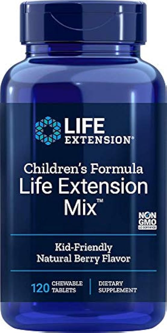 Life Extension - Mezcla de fórmula para niños 120 comprimidos masticables (sabor a bayas naturales)