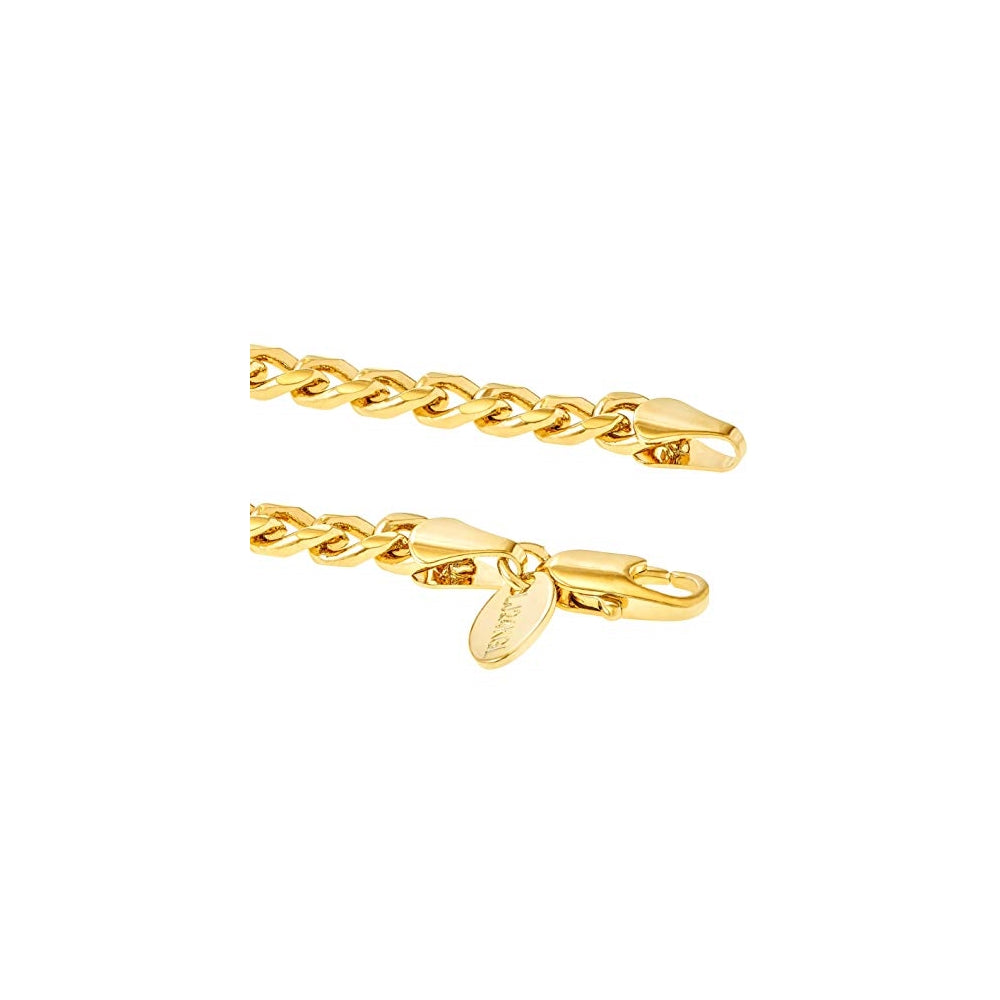 Pulseras de cadena de eslabones cubanos chapado en oro