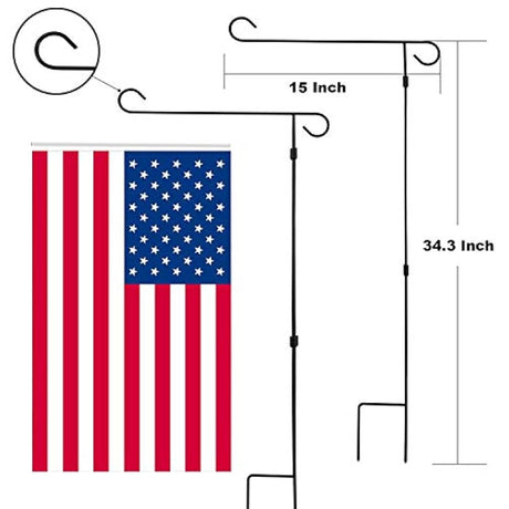 Soporte para bandera de jardín, fácil de instalar