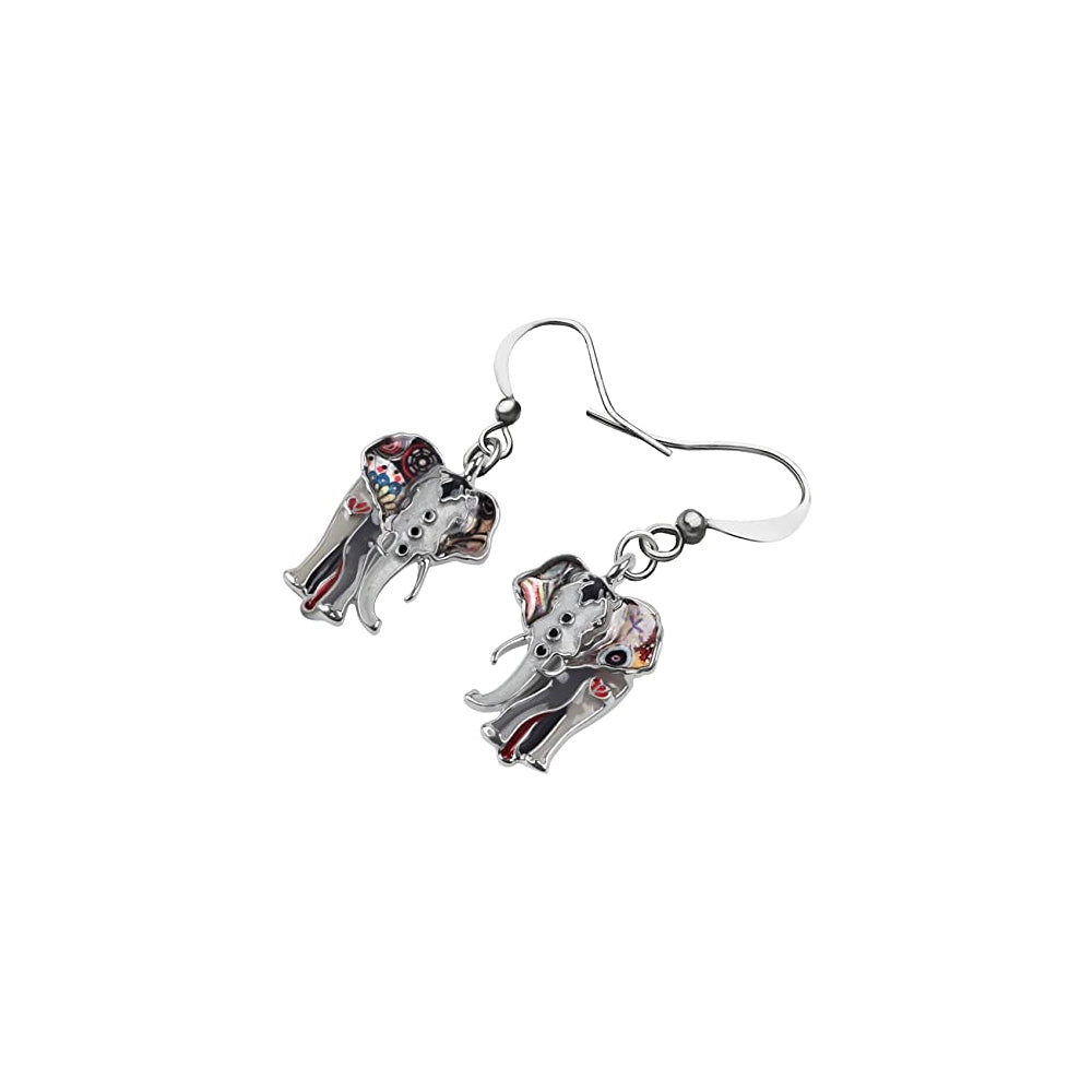 Aretes de elefante de la selva para mujeres