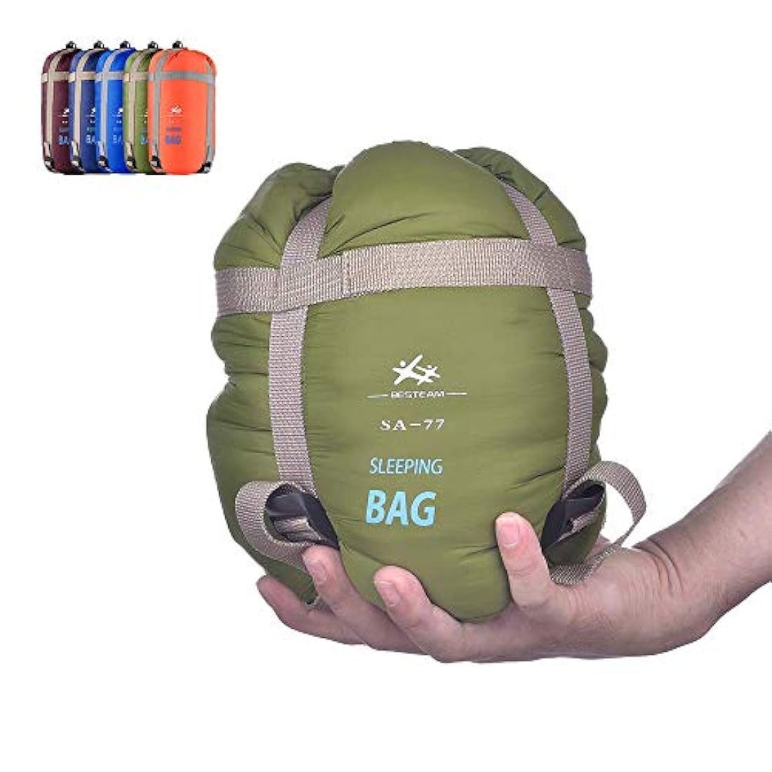 Saco de dormir ultraligero con sobre, al aire libre, mochila