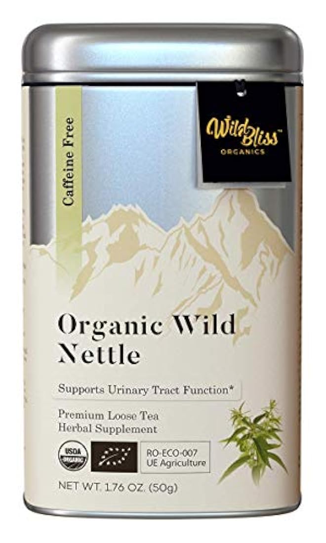 Té de Ortiga orgánico libre de cafeína, gluten de 1,7 onzas