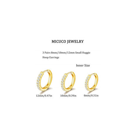 Aretes pequeños de aro para mujeres