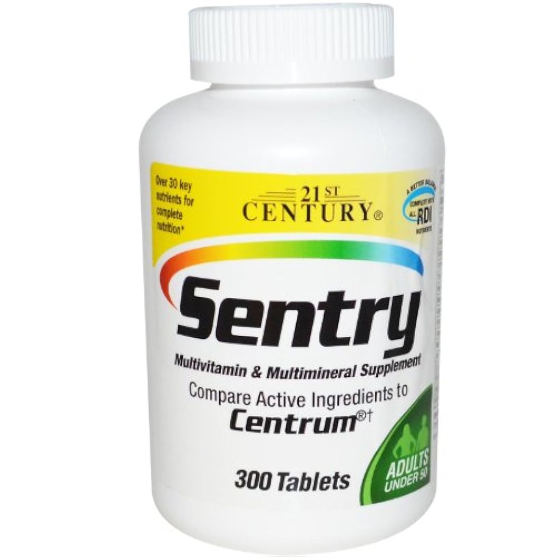 21st Century Vitamins Sentry Multivitamina y pestañas multiminerales, 300 unidades