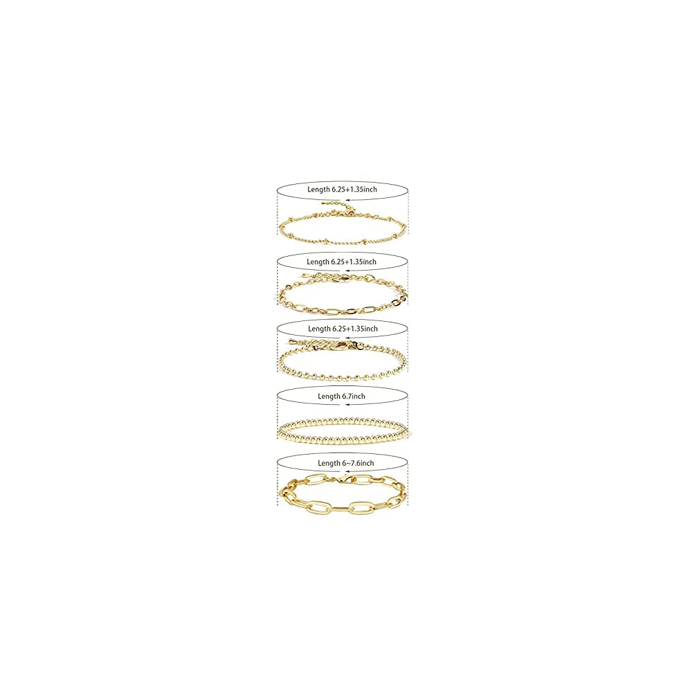 Pulseras Juego de pulseras de oro para mujeres y niñas
