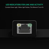 Adaptador de red USB 3.0 a color negro