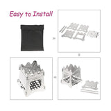 Lixada - Estufa portátil plegable de acero inoxidable