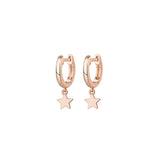 Aretes chapados en oro con bisagras para mujer
