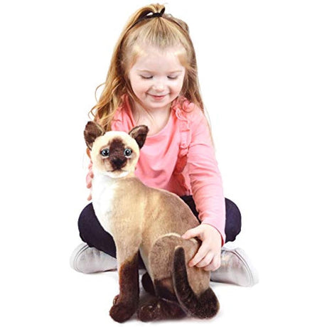 Peluche con diseño de gato siamés  14