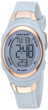 Reloj con correa de resina azul en polvo con cronógrafo