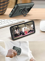 Funda para LG G6, funda para LG G6 con [3 protectores de pantalla de vidrio templado], soporte de anillo integrado y soporte magnético para coche a prueba de golpes, resistente a caídas, funda resistente para LG G6, color verde oscuro