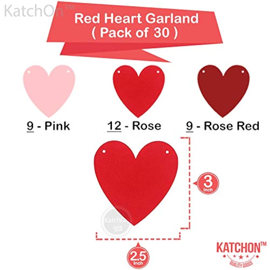 Pancarta de fieltro con forma de corazón sin bricolaje