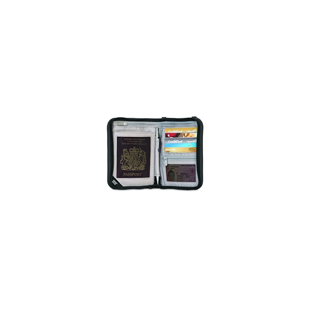 Porta Documentos y Tarjetas Bloqueo antirrobo RFID Negro
