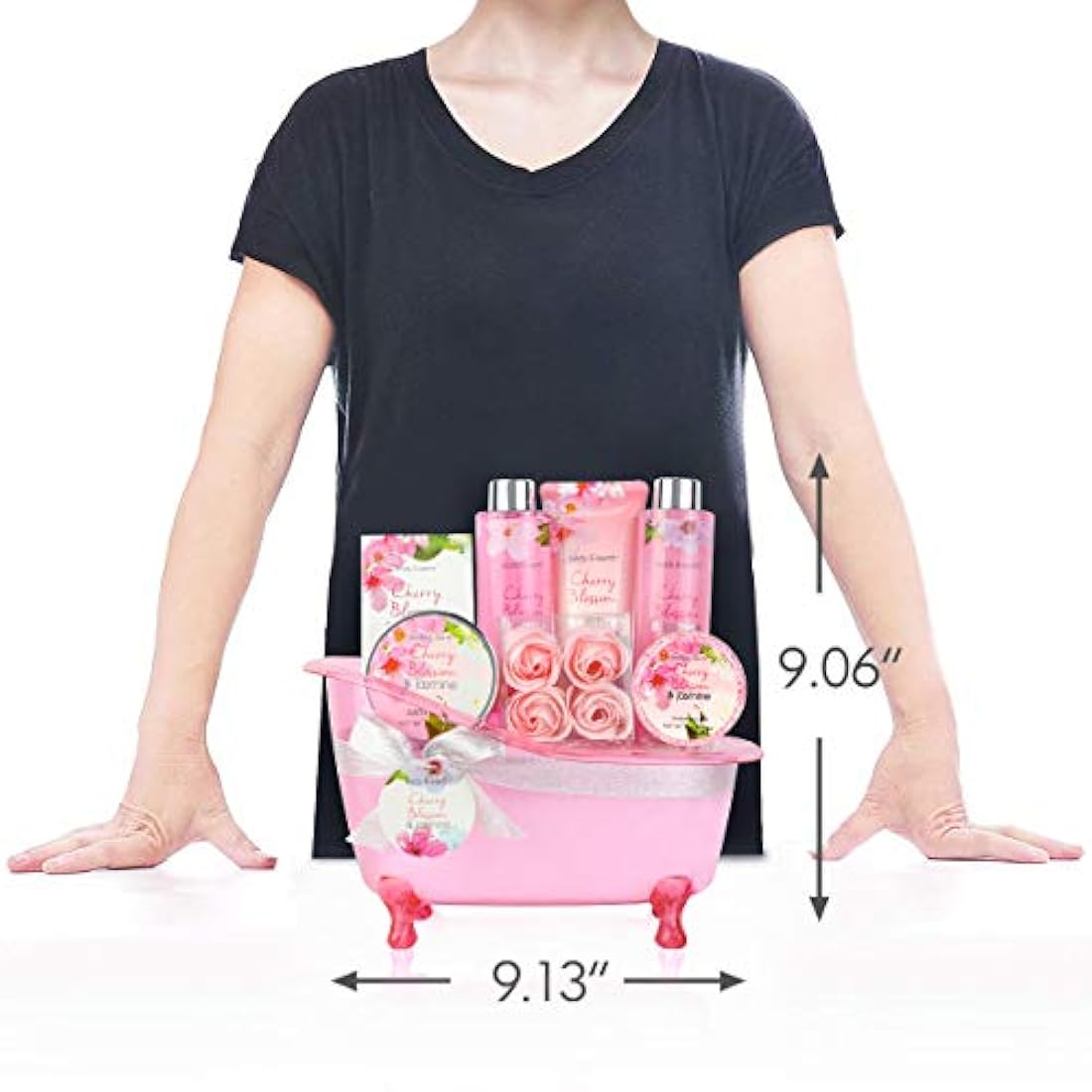 Cesta de regalo con aroma de cerezo y jazmín