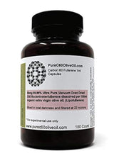 Cápsulas de aceite de oliva orgánico C60 de 3.4 fl oz