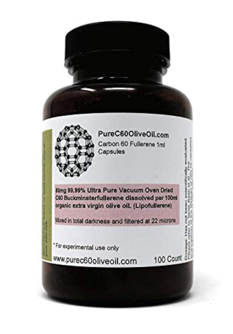 Cápsulas de aceite de oliva orgánico C60 de 3.4 fl oz