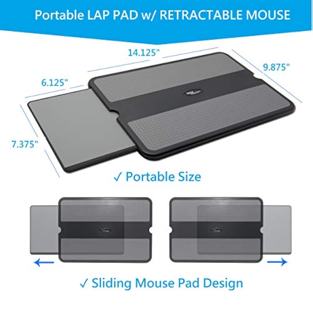 MAX SMART - Charola para Laptop con alfombrilla para mouse