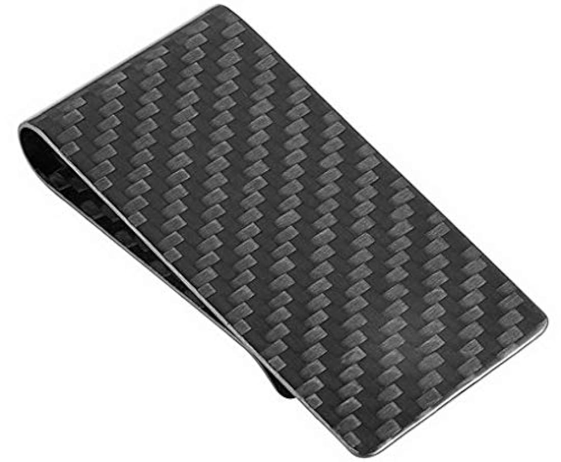 Travelambo - Monedero de fibra de carbono con clip frontal
