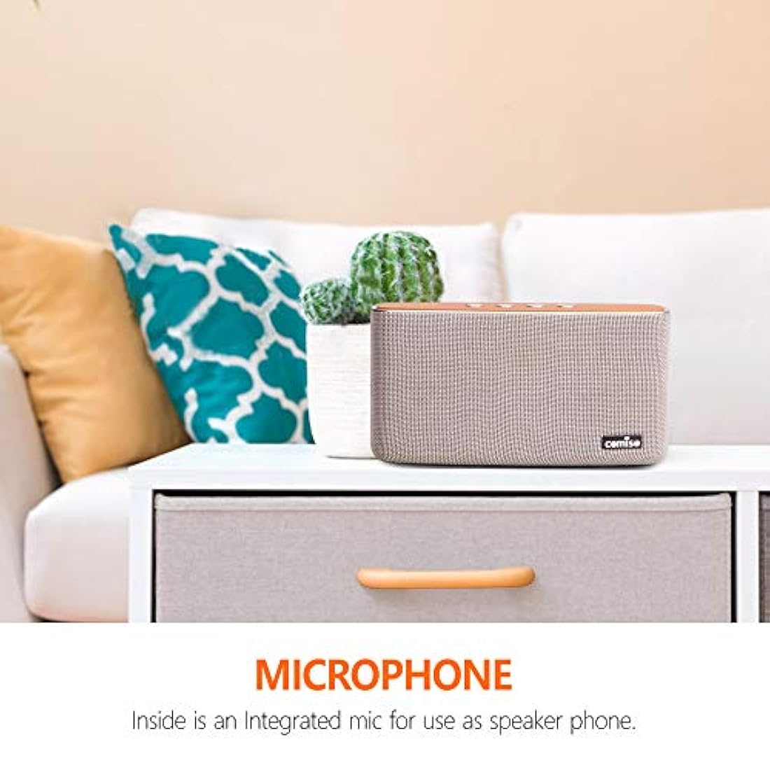 Altavoces Bluetooth COMISO, altavoz inalámbrico de 30 W de madera alta para el hogar y al aire libre, altavoz de subwoofer para sonido estéreo de graves súper bajos, Bluetooth V4.2 de 100 pies y 12H tiempo de reproducción