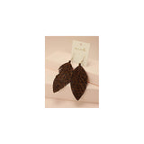 Aretes colgantes de piel suave con flecos para mujeres