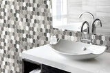 Papel pintado para azulejos hexagonales cepillados y adhesivos