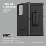 OTTERBOX Defender Series - Funda para Galaxy S22 Ultra (pantalla sin pantalla), color negro
