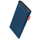 fitBAG Beat Blue - Funda personalizada para Samsung Galaxy S22 Ultra | Fabricada en Alemania | Funda de piel fina de napa con forro de microfibra para limpieza de pantallas
