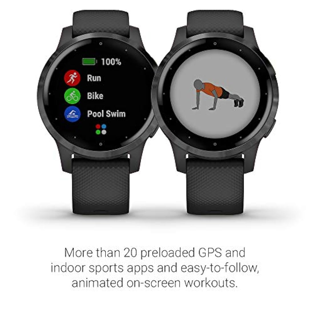 Garmin vivoactive 4, reloj inteligente con GPS, negro.