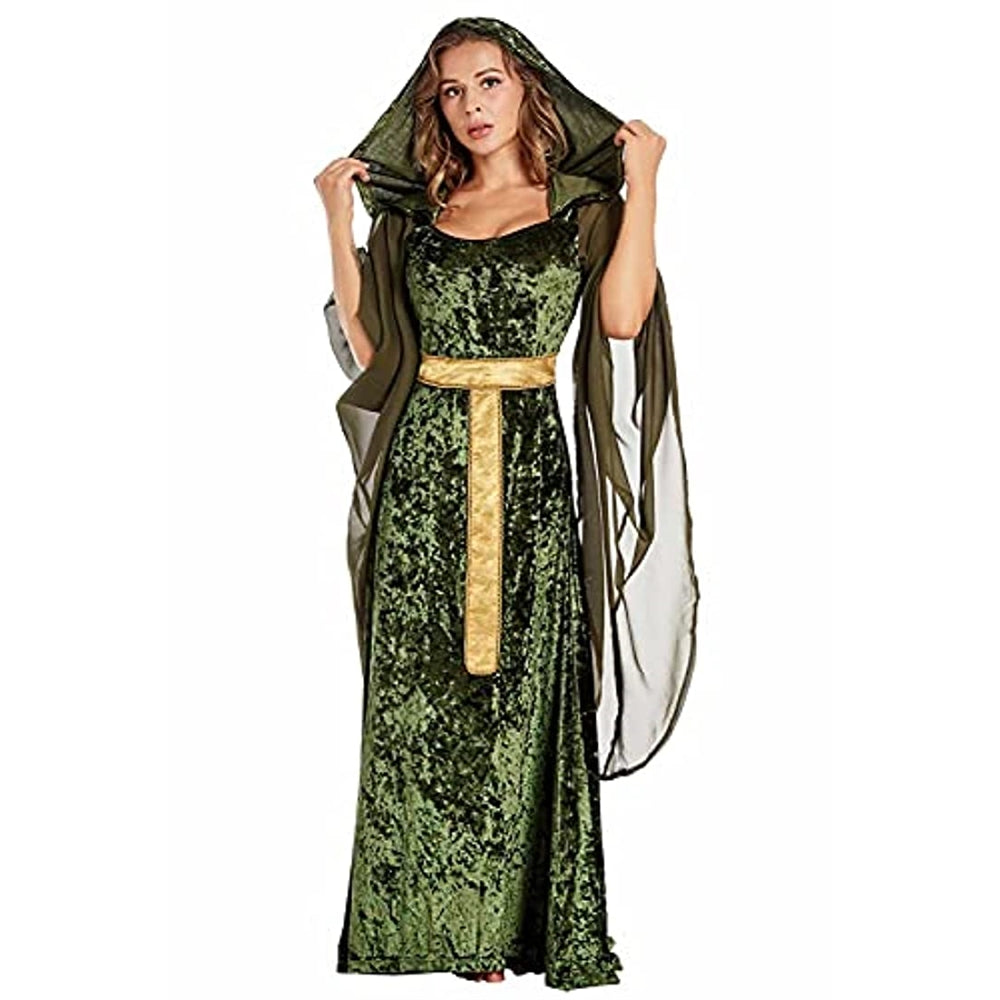 Disfraces medieval vintage terciopelo encaje vestido