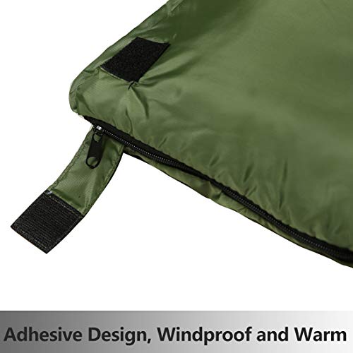 Saco de dormir para 4 estaciones, cálido y frío, ligero, portátil, impermeable,con bolsa de compresión para adultos y niños, para interior y exterior Para campamento, viajes de mochilero, senderismo