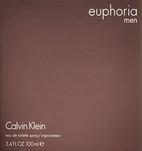 Euforia de Calvin Klein para hombres Eau de Toilette, 3.4 fl.